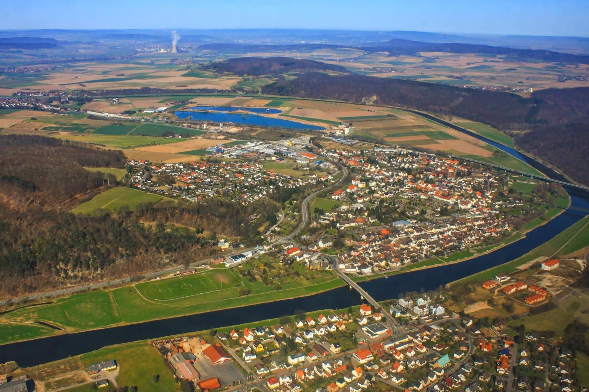 Ferienwohnungen Am Weserstrand Bodenwerder Exterior foto